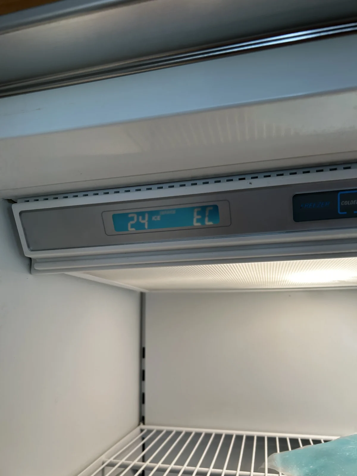 Refrigerator control display from the owner’s work archive